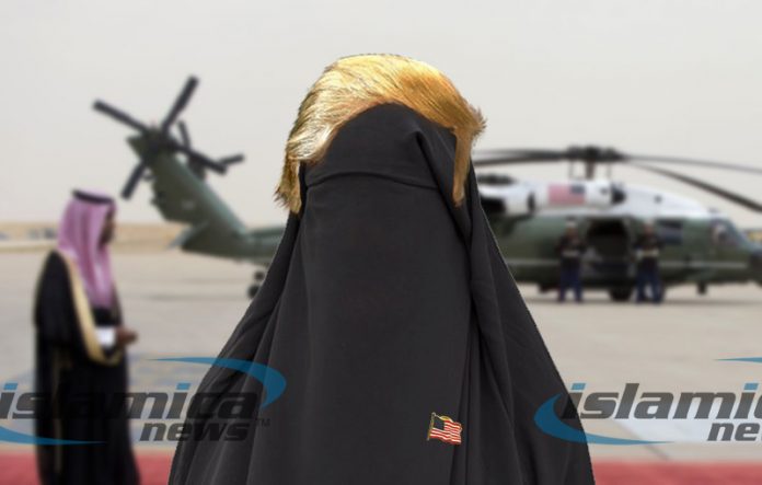 Trump in a burqa.