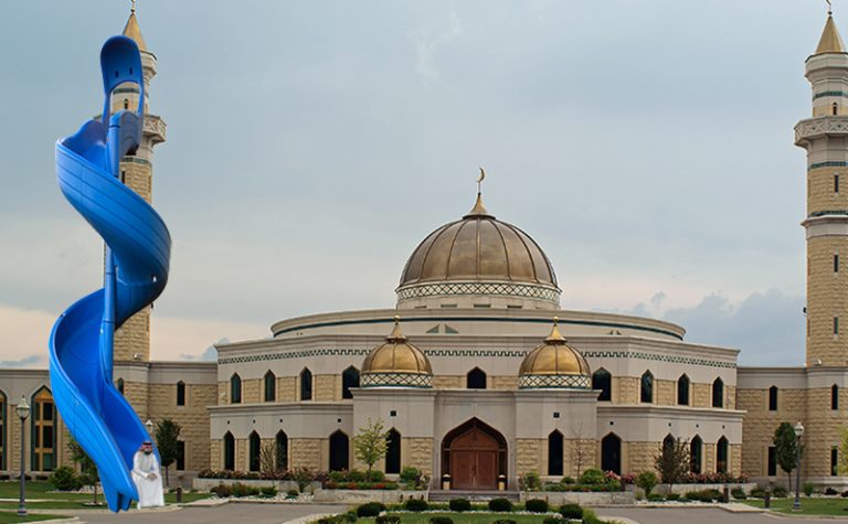 To Attract Younger Demographic, Mosque Adds Giant Slide To Minaret
