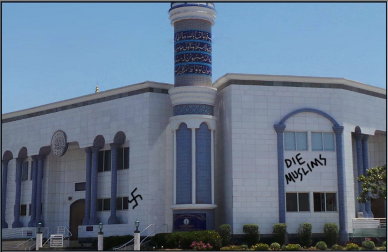 Mosque Community Delighted Islamophobe Spelled ‘Muslims’ Correctly on Wall